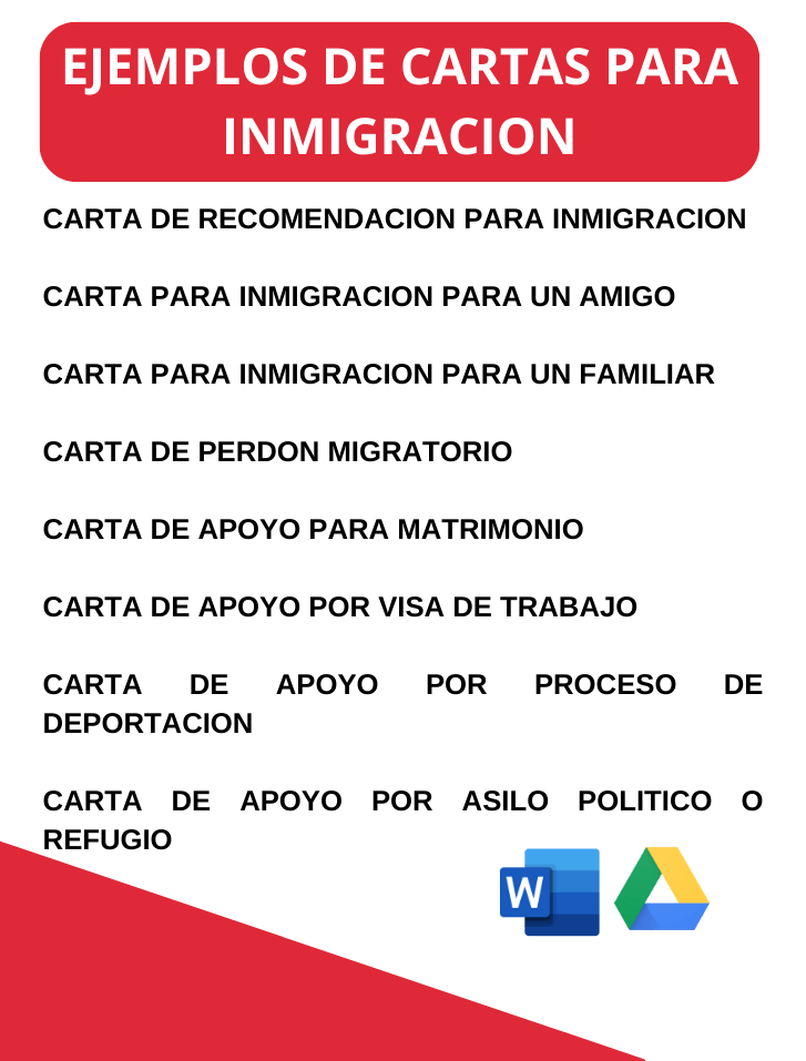 ᐈ Cartas Para Inmigración Ejemplos Descargables 6815